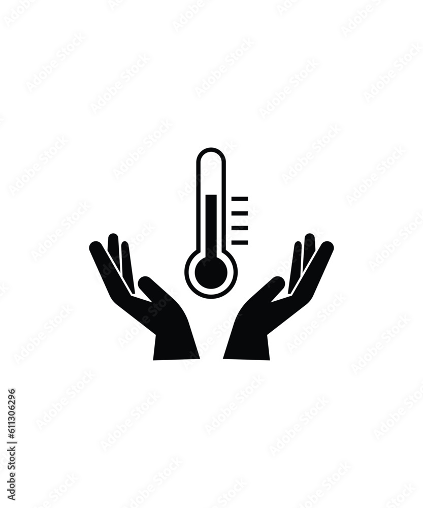 Obraz premium hand holding temp icon, vector best flat icon.