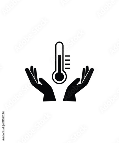 hand holding temp icon, vector best flat icon.
