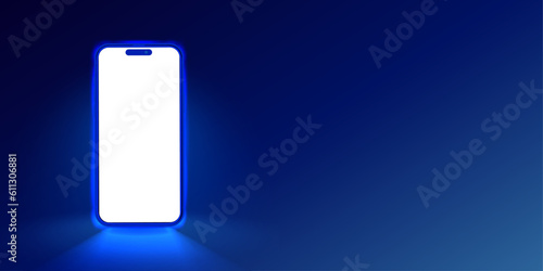 Smartphone light screen , technology mobile display light banner. Smart phone screen glows illustrations. Modern vector abstract background for wallpaper, banners, invitations and luxury vouchers. Vec