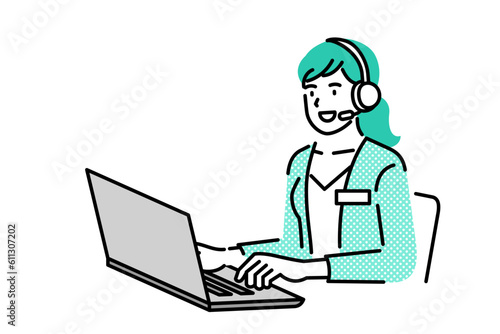 woman call center agent