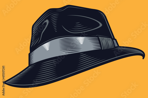 classic hat for man and illustrations