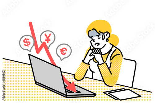 woman worried about investment failure