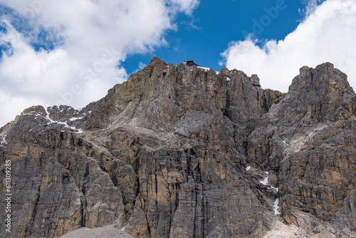 Landscape of mount Lagazuoi in the dolomites