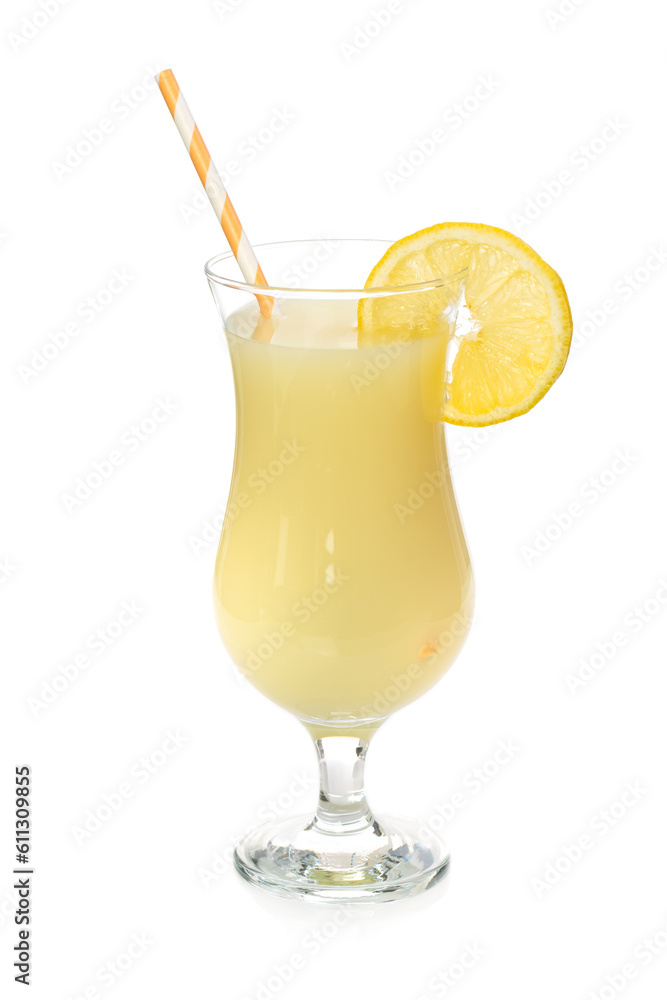 Lemon juice with a slice of lemon Lemon juice with a slice of lemon