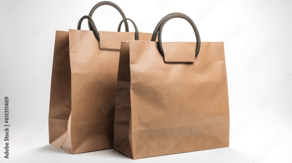 mockup of realistic black paper bag. illutration mockup of realistic black paper bag. illutration