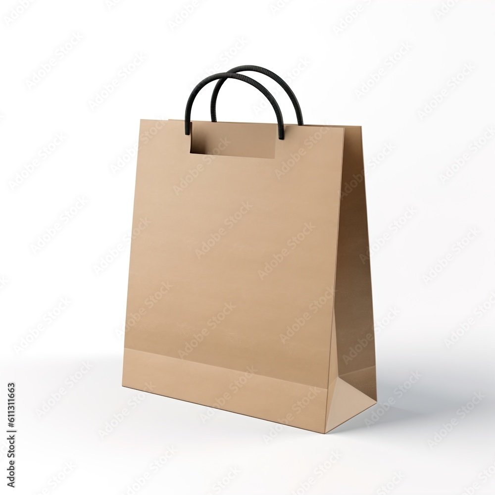 mockup of realistic black paper bag. illutration mockup of realistic black paper bag. illutration