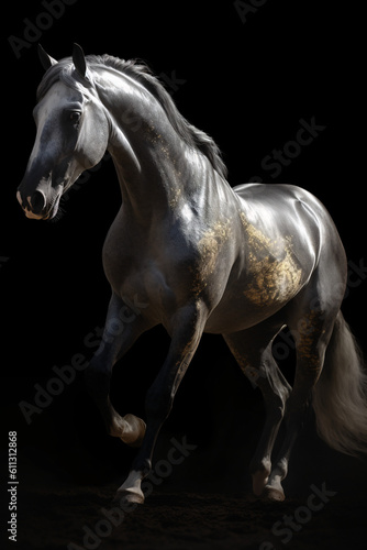 Aesthetic horse   black golden accents © Annika