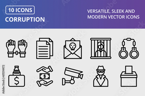 Vector Corruption Icon Set
