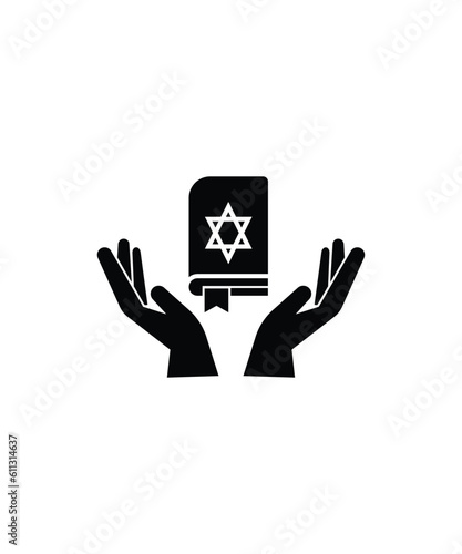 hand holding torah icon, vector best flat icon.