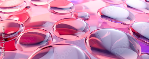 Transparent glass with gradient colors background. abstract geometry background. Generative AI