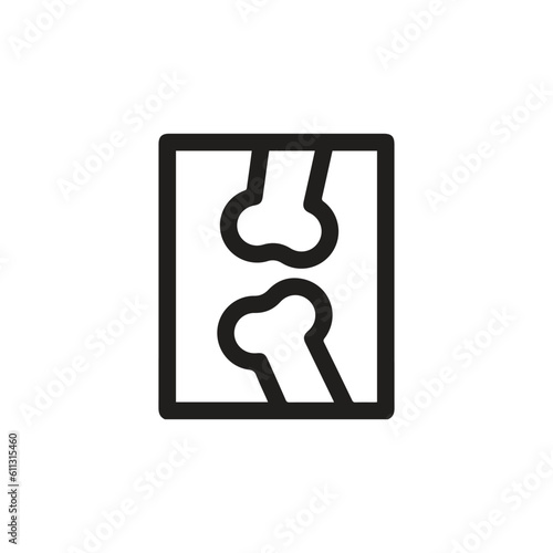 X Ray icon vector. Linear style sign for mobile concept and web design. X Ray symbol illustration. Pixel vector graphics - Vector.