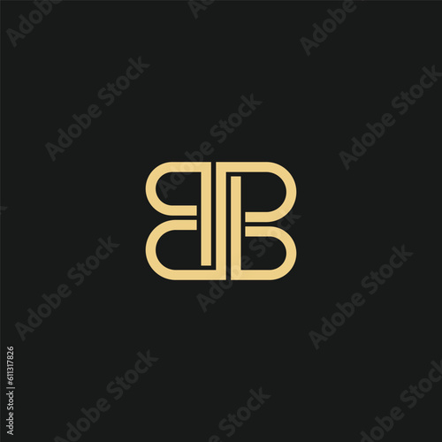 luxury monogram letter BB logo design