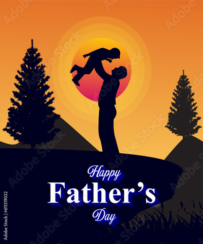 Vector fathers day  instagram twitter post banner design.  © chandon