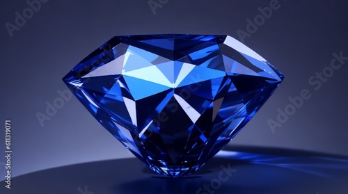 The blue diamond is very beautiful