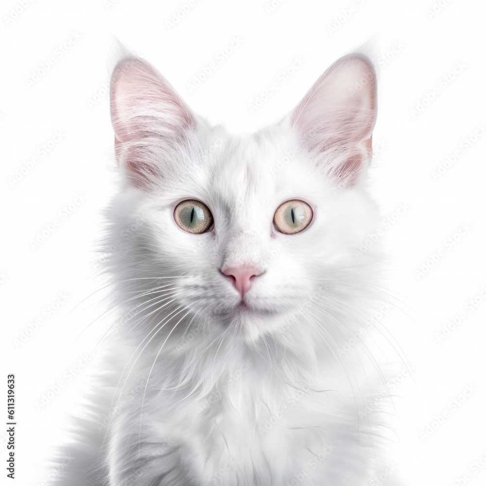 Cat portrait isolated. Illustration AI Generative.
