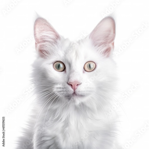 Cat portrait isolated. Illustration AI Generative. © ArtCookStudio