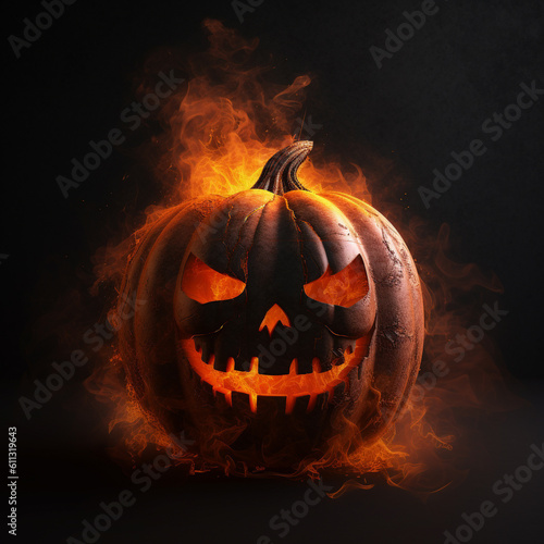 Generative ai. Halloween pumpkin funny