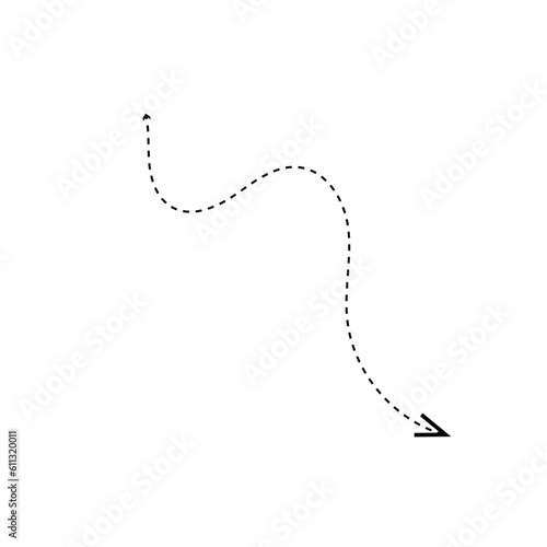 Abstract Arrow Dashed Line