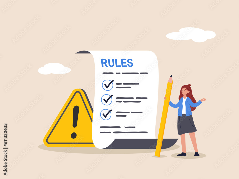 Foto Rules and regulations concept