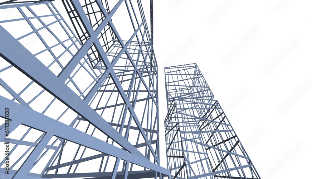 Modern building 3d. Architectural background Modern building 3d. Architectural background