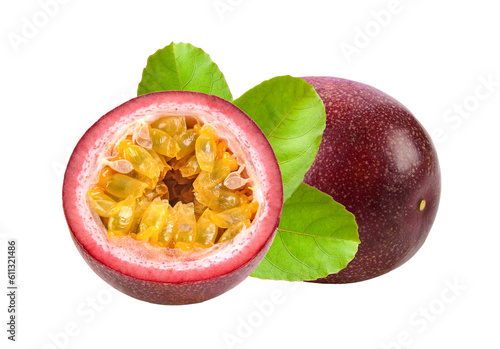sweet passionfruits isolated on  transparent png