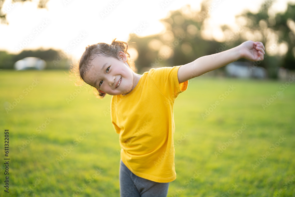 asian girl exercise on the field asian girl exercise on the field