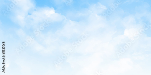 Blue sky and cloud on summer daytime. Trendy sky  image. Vector illustrator