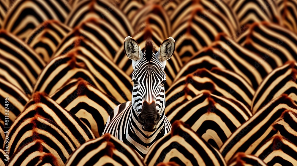 Fototapeta premium Distinct Zebra Stripes Pattern