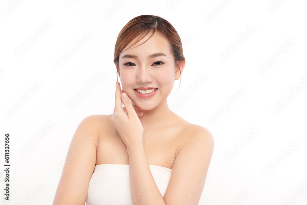 Beautiful young asian woman with clean fresh skin on white background, Face care, Facial treatment, Cosmetology, beauty and spa, Asian women portrait. Beautiful young asian woman with clean fresh skin on white background, Face care, Facial treatment, Cosmetology, beauty and spa, Asian women portrait.