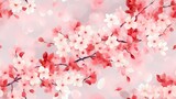 Dreamy Watercolor Cherry Blossom Pattern