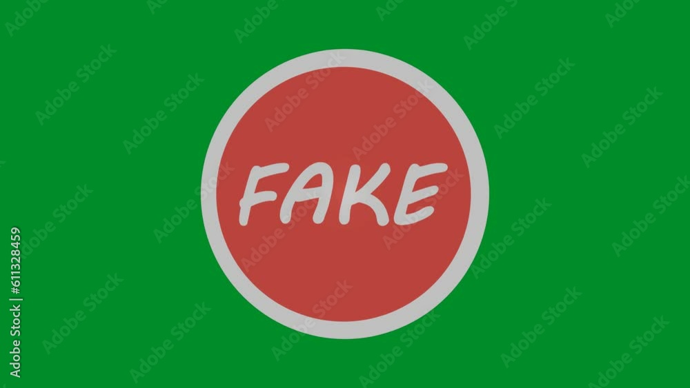 Set of 2 two video animation icon fail and fake of circular base, on a transparent background with zero alpha channel Set of 2 two video animation icon fail and fake of circular base, on a transparent background with zero alpha channel