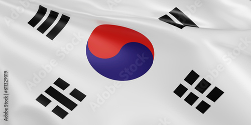 A flaf of korea 3d rendering photo