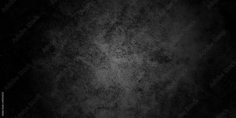 Black wall texture rough background dark concrete. Black plaster wall texture background