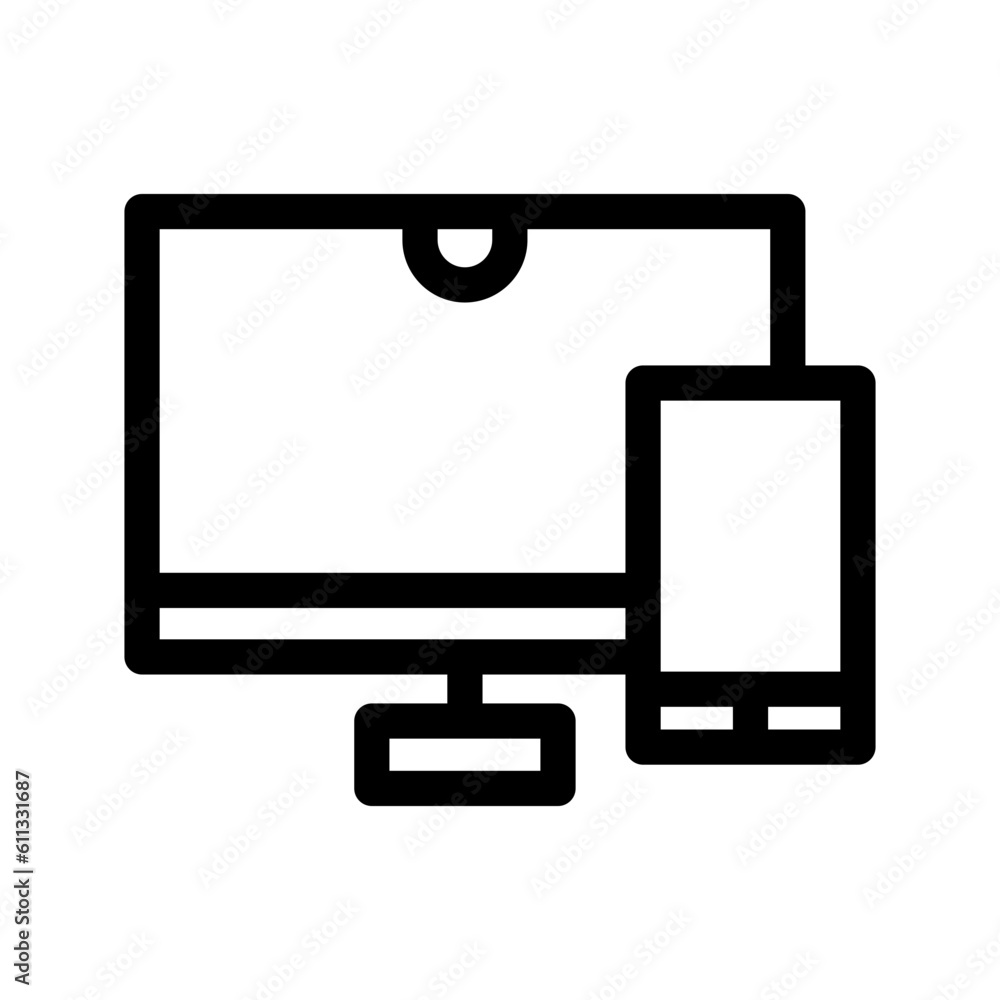 Desktop And Mobile Icon Vector Symbol Design Illustration Desktop And Mobile Icon Vector Symbol Design Illustration