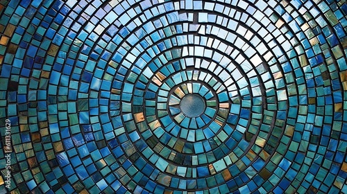 Reflective Glass Mosaic Pattern