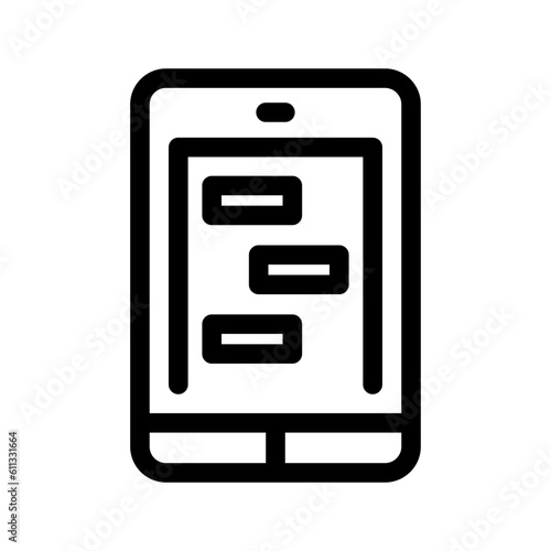 Mobile Chatting Icon Vector Symbol Design Illustration