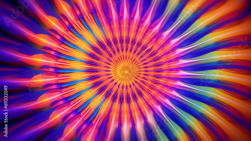 Pop art-inspired psychedelic abstract colorful background created with generative ai