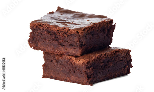 Brownie isolated on transparent or white background, png