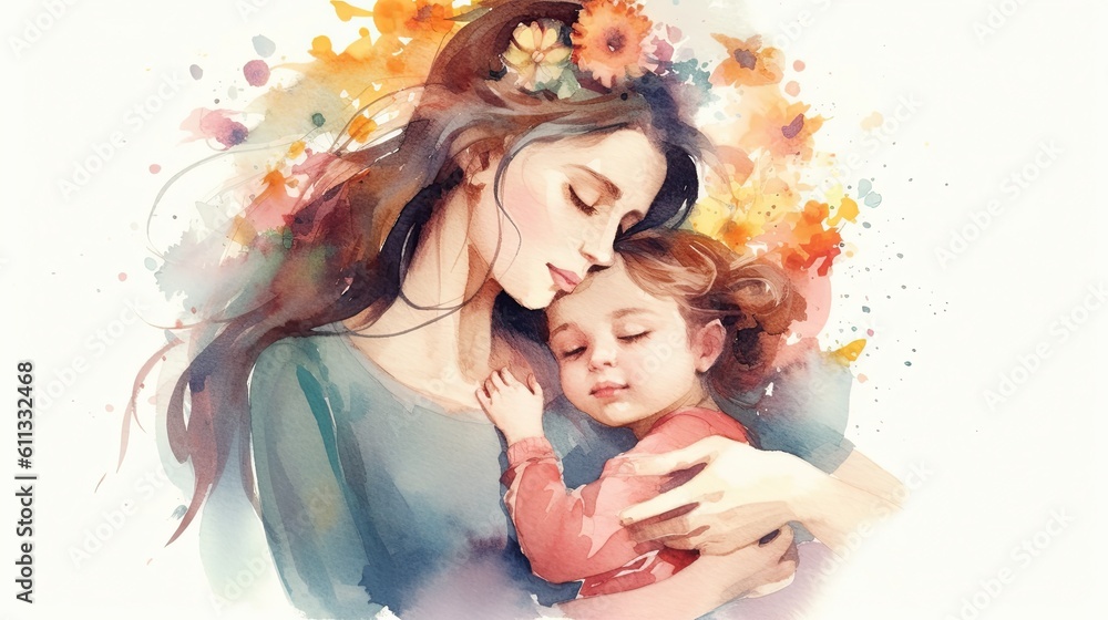 Watercolor painting for Mother's day