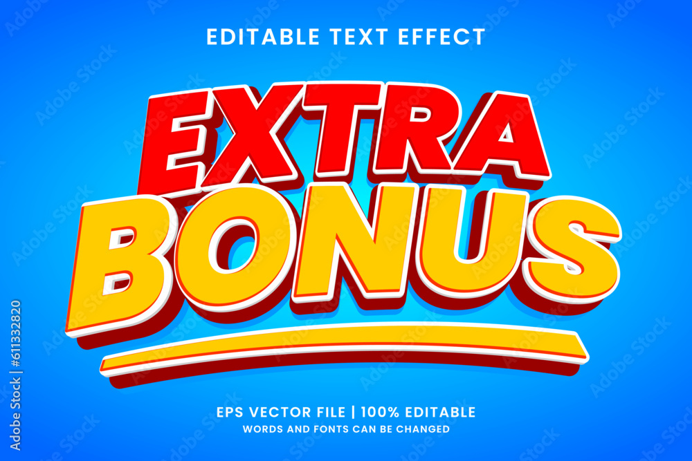 Extra bonus editable text style effect