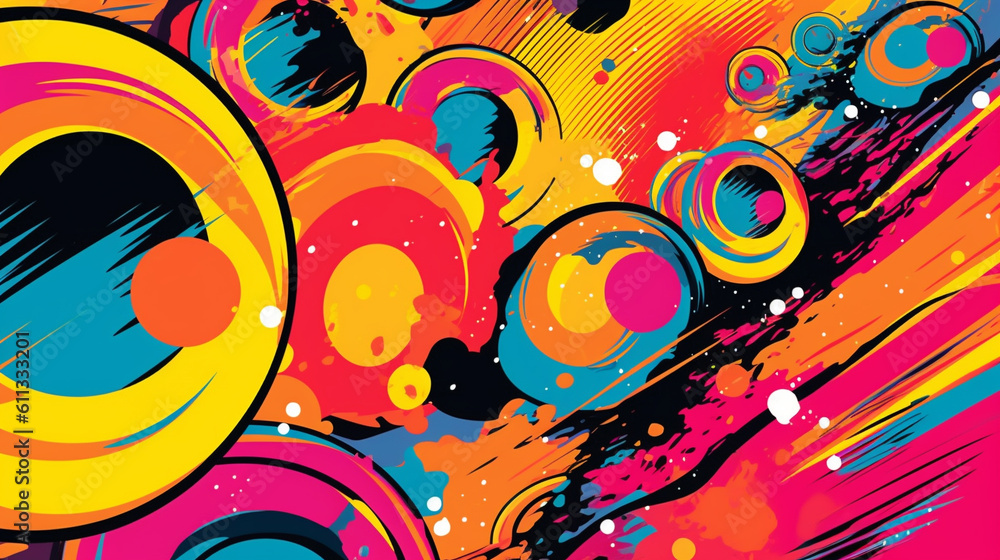 Psychedelic Dreamscape, A Vibrant Pop Art Adventure - Created with Generative AI Psychedelic Dreamscape, A Vibrant Pop Art Adventure - Created with Generative AI
