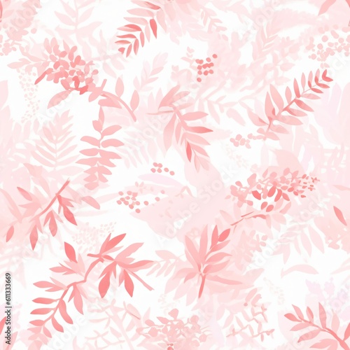 Seamless floral tile pattern background design wallpaper  ecology leaf flowers nature  Generative AI