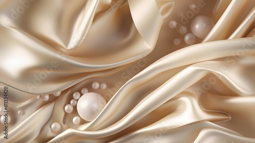 Radiant pearl oasis, silk and foil symphony unveiled © Ranya Art Studio