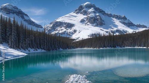 Frostige Ruhe: Schneebedeckter Wald und See © Daniel