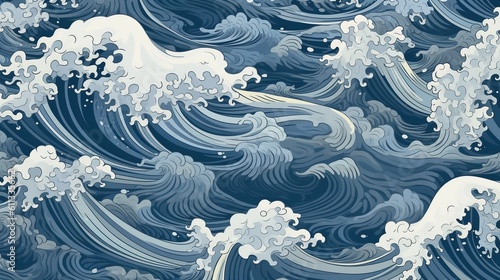 Tranquil Ocean Waves Pattern