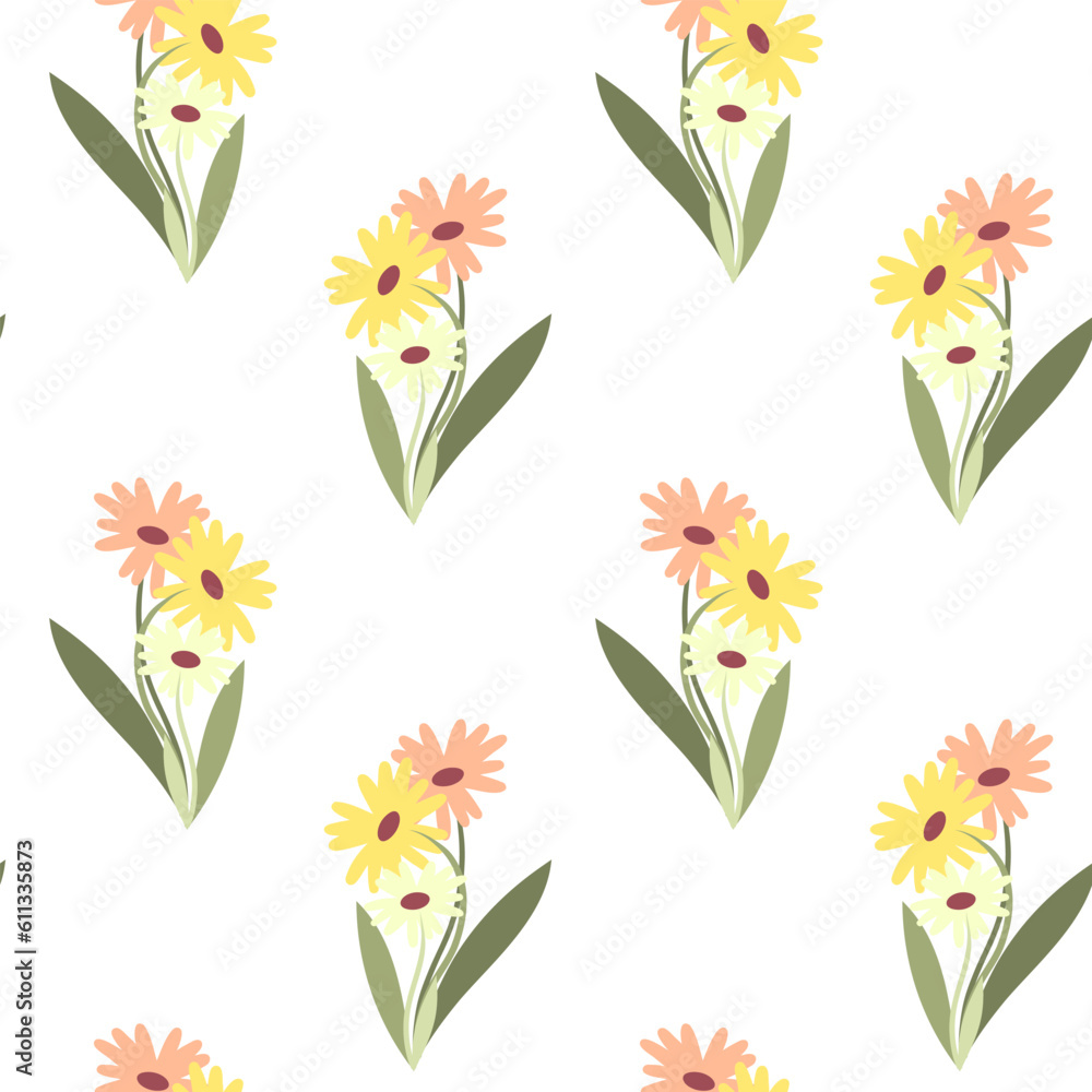 Seamless pattern of hand drawn wild doodle flowers on isolated background. Design for mother’s day, Easter, springtime, summertime celebration, scrapbooking, textile, home decor, paper craft. Seamless pattern of hand drawn wild doodle flowers on isolated background. Design for mother’s day, Easter, springtime, summertime celebration, scrapbooking, textile, home decor, paper craft.