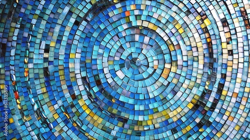 Transparent Glass Mosaic Pattern