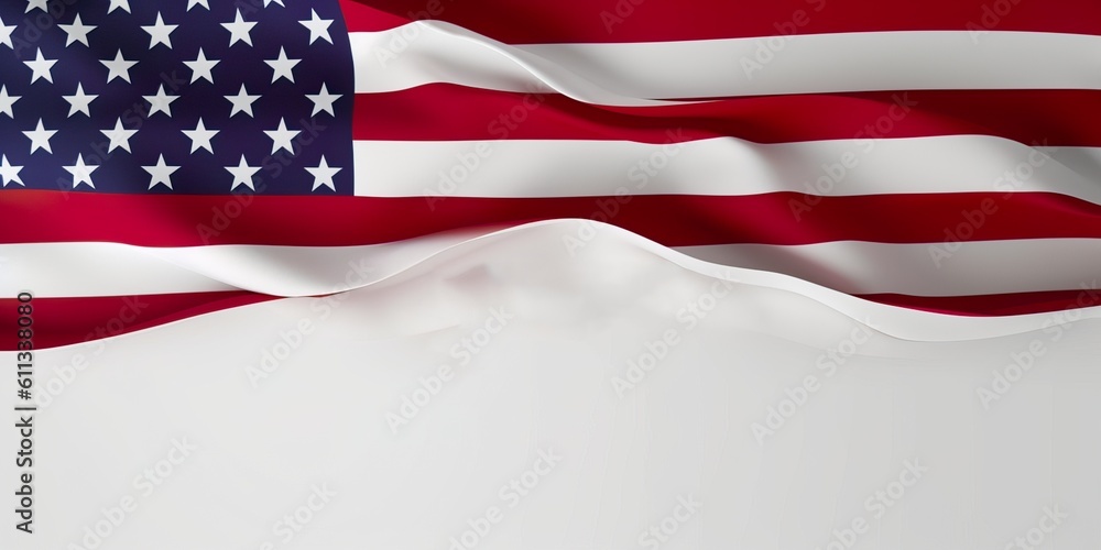Fototapeta premium Independence day 4th July. American flag. Generative AI