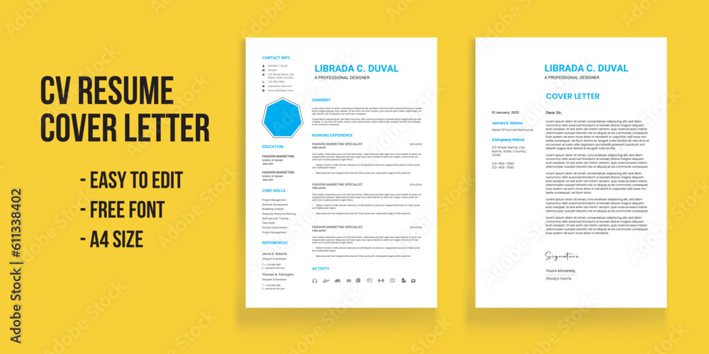 Creative Modern Resume and Cover Letter Layout Cv Resume and Cover Letter Creative Modern Resume and Cover Letter Layout Cv Resume and Cover Letter