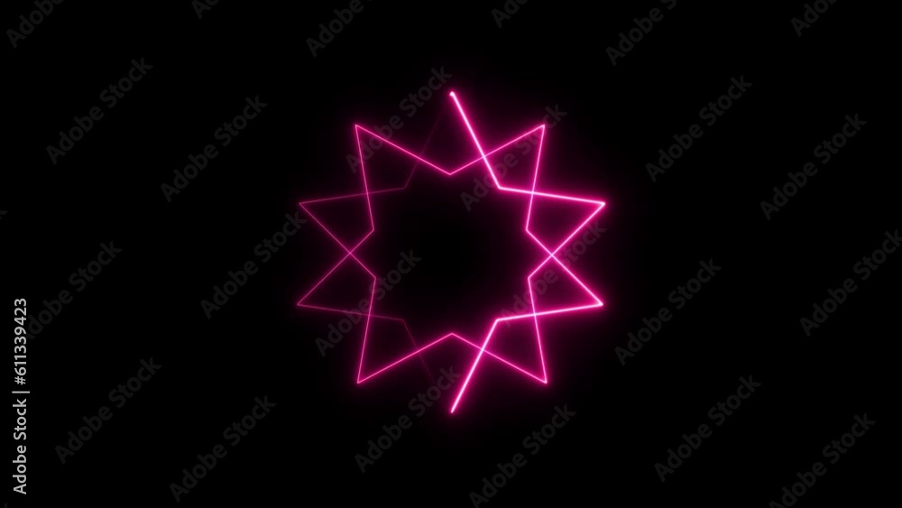 Neon star loading animated background Neon star loading animated background
